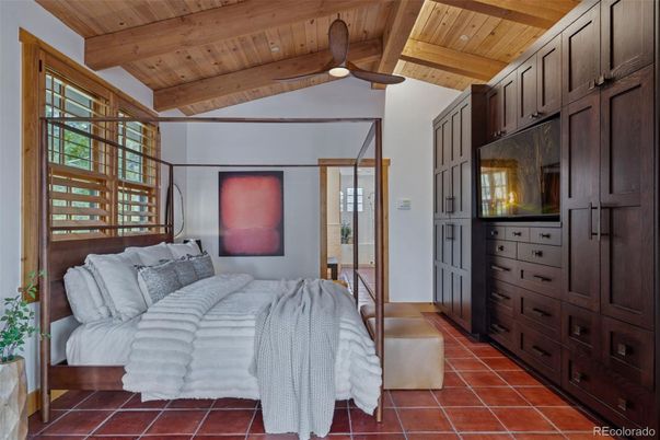Bedroom, Interior, Wooden Beams, Wooden Ceilings