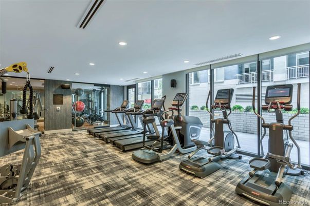 Fitness Equipment, Gym, Interior, Recessed Lighting