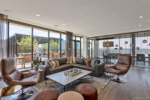 Dining room, Interior, Living room, Pendant Lights, Recessed Lighting, Wood Texture Flooring