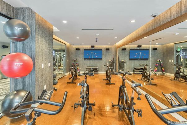 Fitness Equipment, Gym, Interior, Recessed Lighting