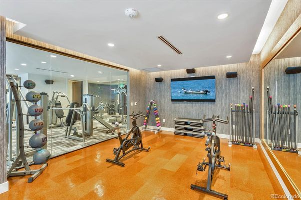 Fitness Equipment, Gym, Interior, Recessed Lighting