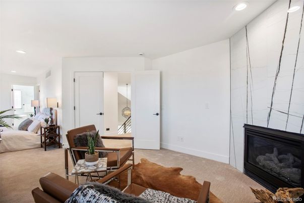 Fireplace, Interior, Living room, Recessed Lighting