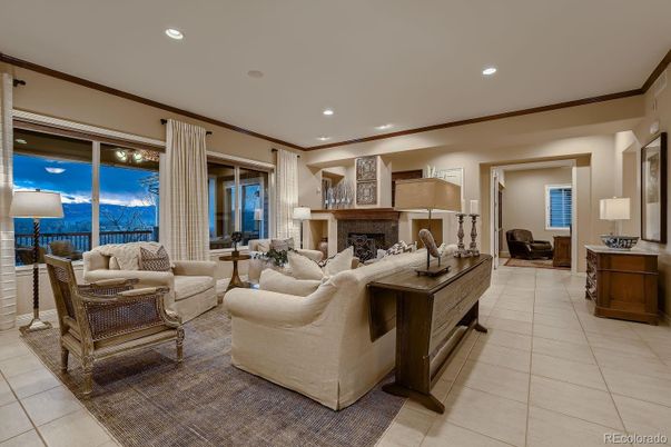Fireplace, Interior, Living room, Recessed Lighting, Water