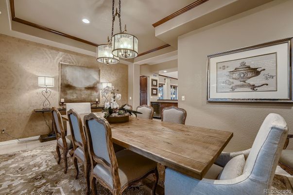 Dining room, Interior, Pendant Lights, Recessed Lighting