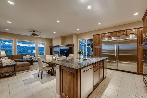 Dining room, Interior, Kitchen, Living room, Recessed Lighting, Stainless Steel Appliances