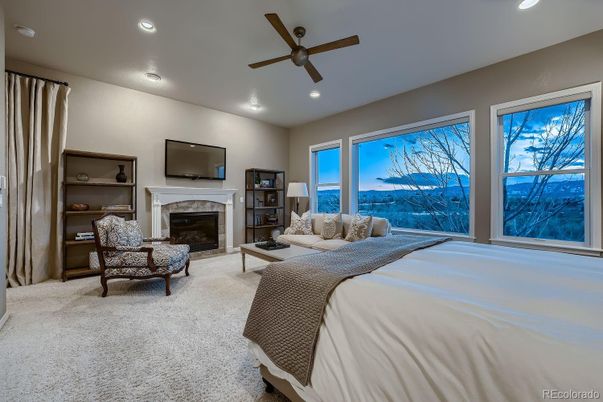Bedroom, Fireplace, Interior, Recessed Lighting