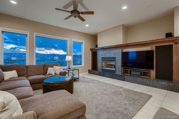 Fireplace, Interior, Living room, Recessed Lighting