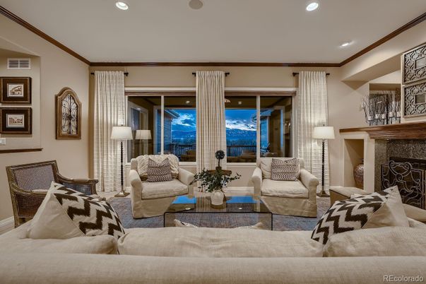Fireplace, Interior, Living room, Recessed Lighting