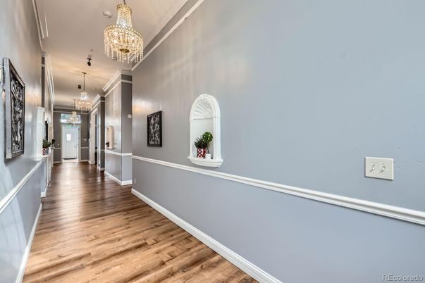 Chandelier, Interior, Wood Texture Flooring