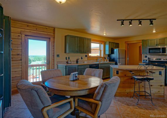 Dining room, Interior, Kitchen, Stainless Steel Appliances, Wooden Walls