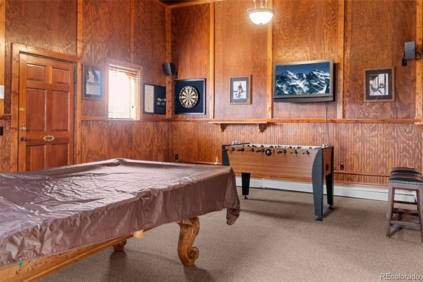 Billiard Table, Game Room, Interior, Wooden Walls