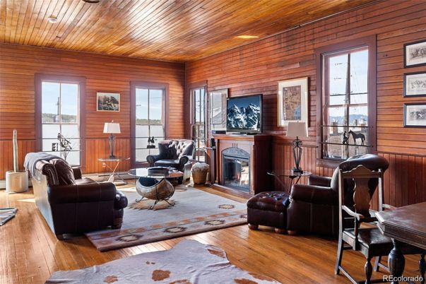 Fireplace, Interior, Living room, Wooden Ceilings, Wood Texture Flooring, Wooden Walls