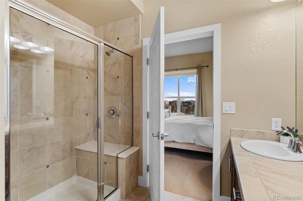 Bathroom, Bedroom, Glass Shower, Interior, Tile Countertops