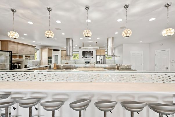 Interior, Kitchen, Pendant Lights, Recessed Lighting, Stainless Steel Appliances
