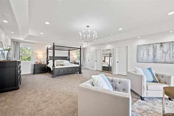 Bedroom, Interior, Pendant Lights, Recessed Lighting