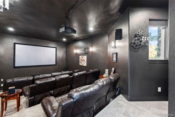 Home Theatre Room, Interior, Projection Screen, Recessed Lighting, Theatre Room