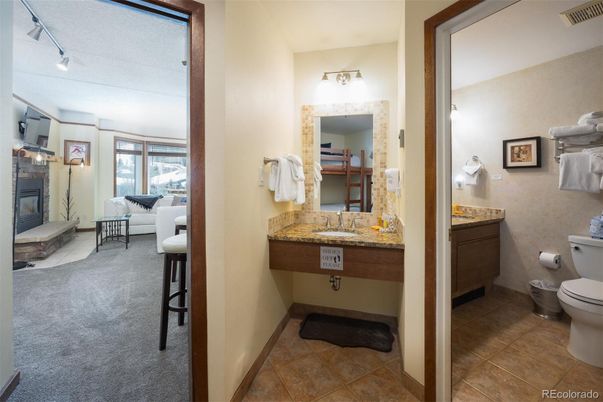 Bathroom, Fireplace, Interior