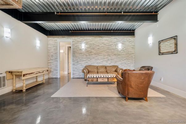 Interior, Living room, Stone Walls