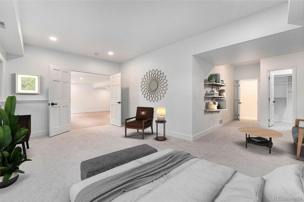 Bedroom, Interior, Recessed Lighting