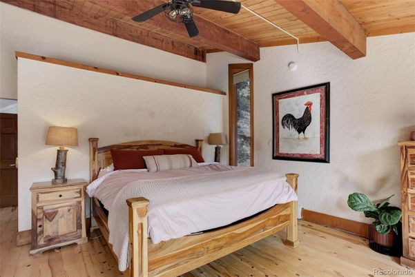 Bedroom, Interior, Wooden Beams, Wooden Ceilings, Wood Texture Flooring