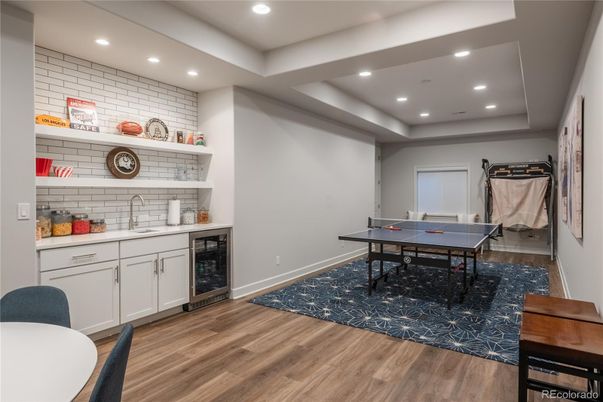 Game Room, Interior, Recessed Lighting, Wood Texture Flooring