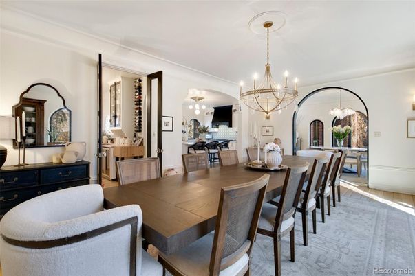 Chandelier, Dining room, Interior