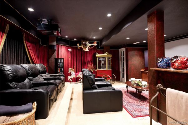 Home Theatre Room, Interior, Projection Screen, Recessed Lighting, Theatre Room