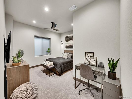 Bedroom, Home Office, Interior, Recessed Lighting