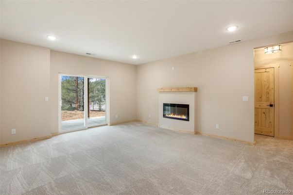 Empty room, Fireplace, Interior, Recessed Lighting