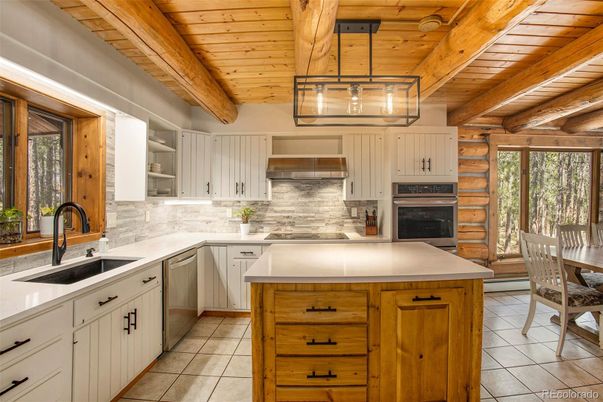 Interior, Kitchen, Pendant Lights, Stainless Steel Appliances, Wooden Beams, Wooden Ceilings