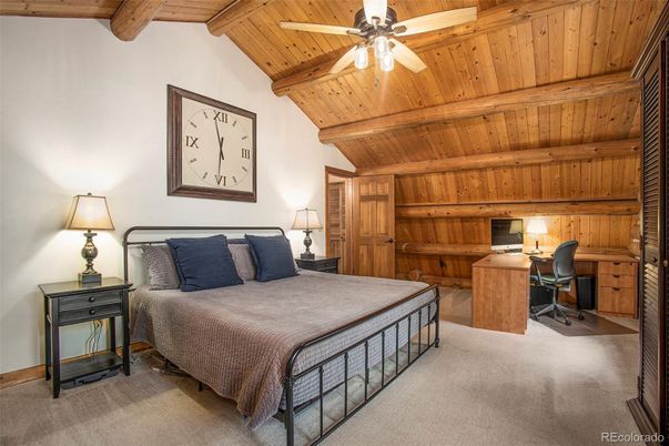 Bedroom, Home Office, Interior, Wooden Beams, Wooden Ceilings, Wooden Walls