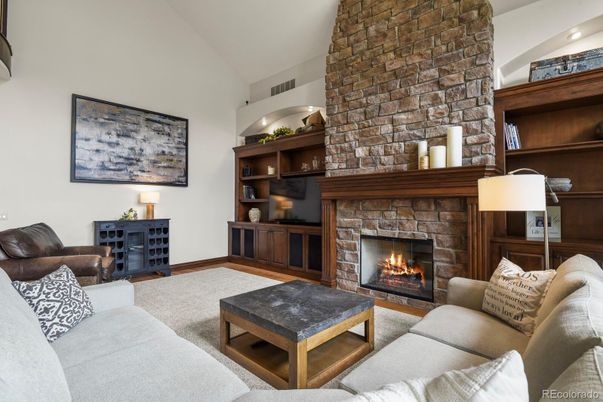 Fireplace, Interior, Living room, Stone Walls
