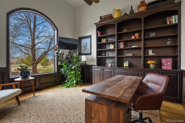 Home Office, Interior, Wooden Beams, Wood Texture Flooring