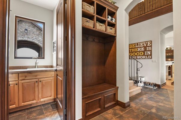 Bathroom, Fireplace, Interior