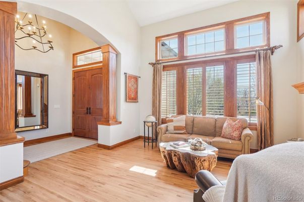 Chandelier, Interior, Living room, Wood Texture Flooring