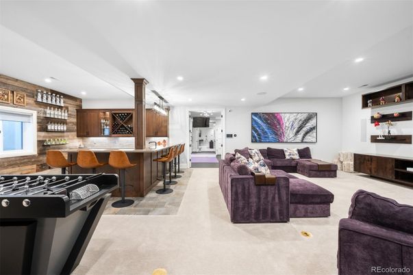 Interior, Living room, Recessed Lighting, Wooden Walls