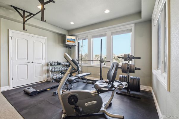 Fitness Equipment, Gym, Interior, Recessed Lighting