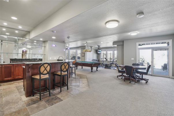 Billiard Table, Dining room, Game Room, Interior, Pendant Lights, Recessed Lighting