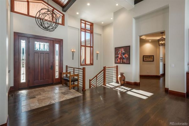 Interior, Pendant Lights, Recessed Lighting, Wooden Beams, Wood Texture Flooring