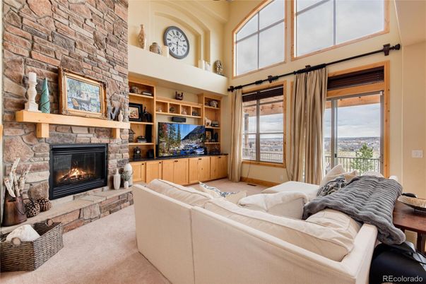 Fireplace, Interior, Living room, Stone Walls