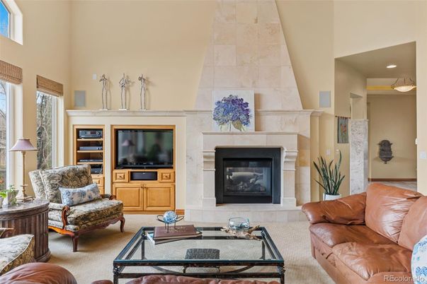 Fireplace, Interior, Living room, Recessed Lighting