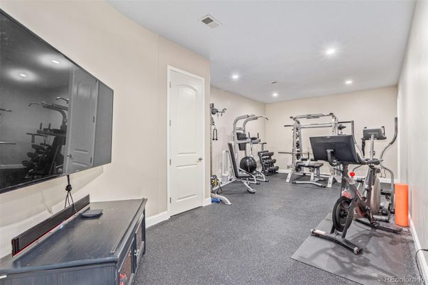 Fitness Equipment, Gym, Interior, Recessed Lighting