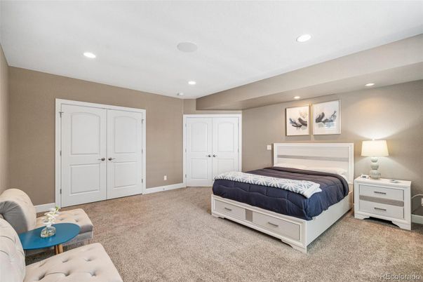 Bedroom, Interior, Recessed Lighting