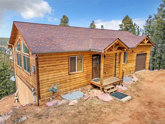 Attached, Exterior, Facade, Log Home