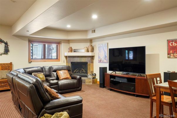 Fireplace, Interior, Living room, Recessed Lighting