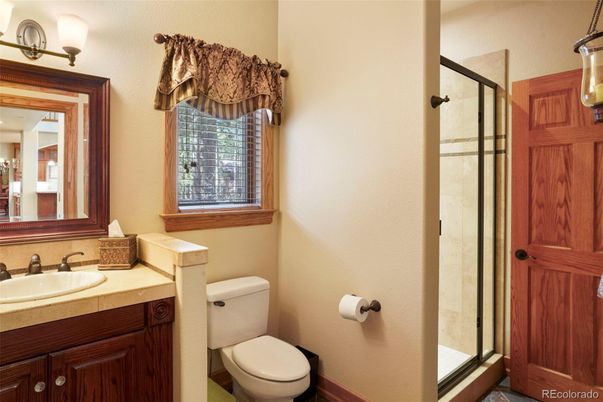Bathroom, Glass Shower, Interior, Tile Countertops