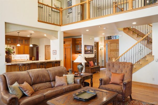 Interior, Kitchen, Living room, Pendant Lights, Recessed Lighting, Wood Texture Flooring