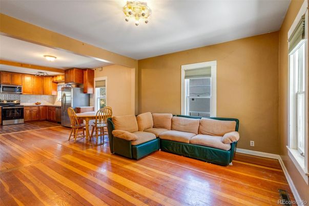 Dining room, Interior, Kitchen, Living room, Wood Texture Flooring
