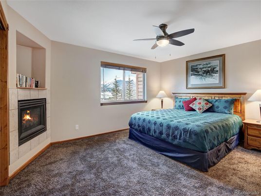 Bedroom, Fireplace, Interior