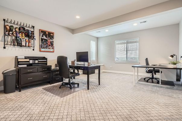 Home Office, Interior, Recessed Lighting